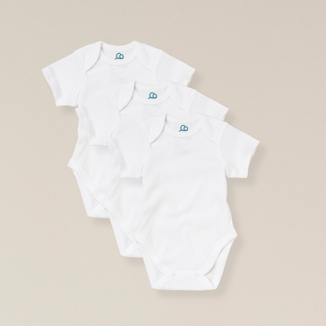 The Original Short Sleeve Bodysuit 3Pk - White