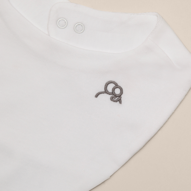 Baby Bib 2Pk - White/ White