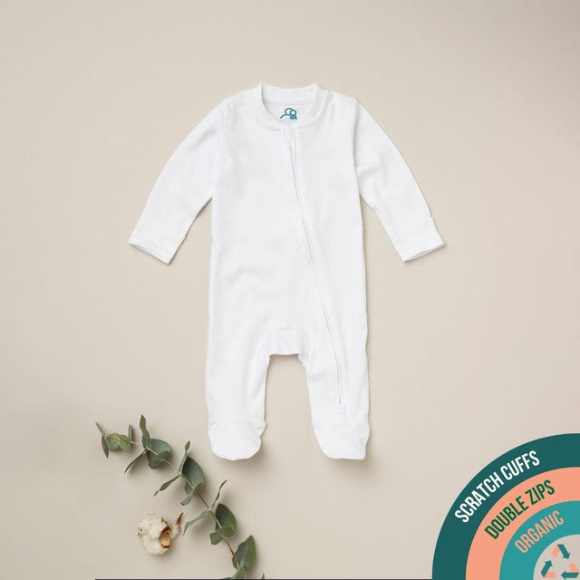 The Original Sleepsuit 3Pk - White - Sprootbaby