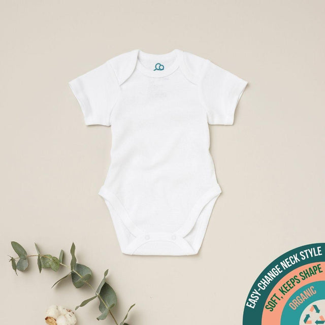 The Original Short Sleeve Bodysuit 3Pk - White - Sprootbaby