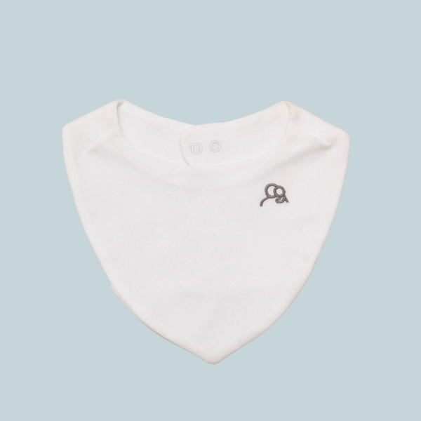Baby Bib 2Pk - White/ White