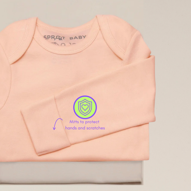 Long Sleeve Bodysuit 2Pk - Seashell/Sand