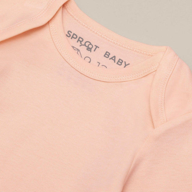 Short Sleeve Bodysuit 2Pk - Seashell/Sand - Sprootbaby