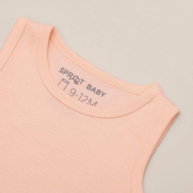 Sleeveless Bodysuit 2Pk - Seashell/Sand - Sprootbaby