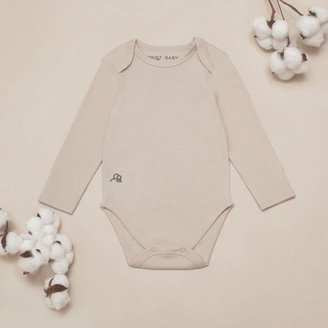 Long Sleeve Bodysuit 2Pk - Seashell/Sand - Sprootbaby
