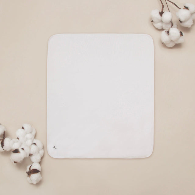 Blanket with snuggle hood - white - Sprootbaby