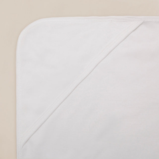 Blanket with snuggle hood - white - Sprootbaby