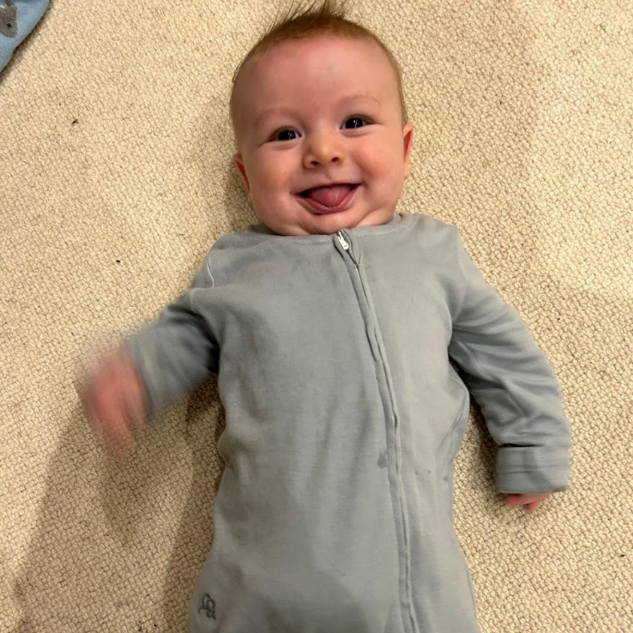 Organic Cotton Baby Sleepsuit - Ocean