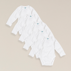 The Original Long Sleeve Bodysuit 5Pk - White