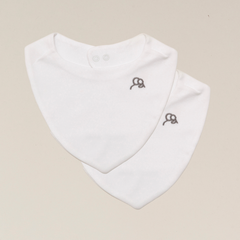 Baby Bib 2Pk - White/ White