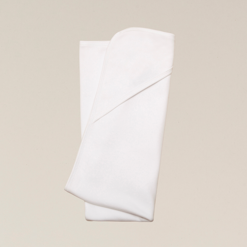 Blanket with snuggle hood - white