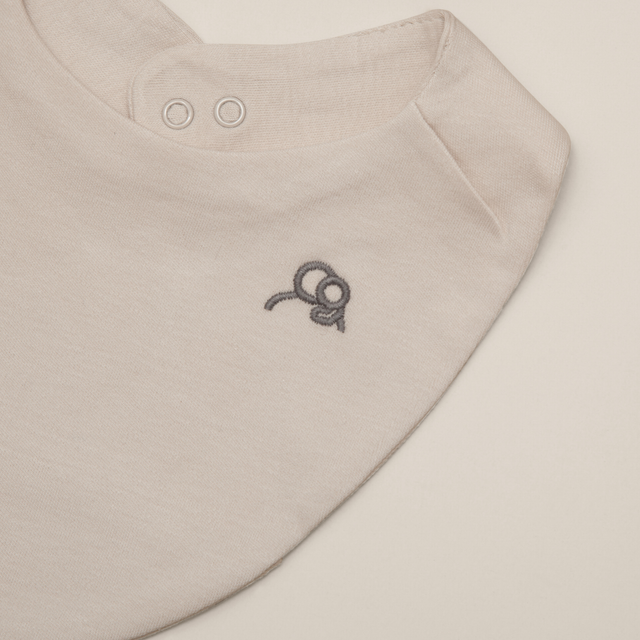 Baby Bib 2Pk - White/Sand