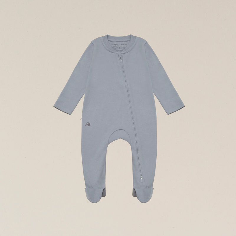 Organic Cotton Baby Sleepsuit - Ocean