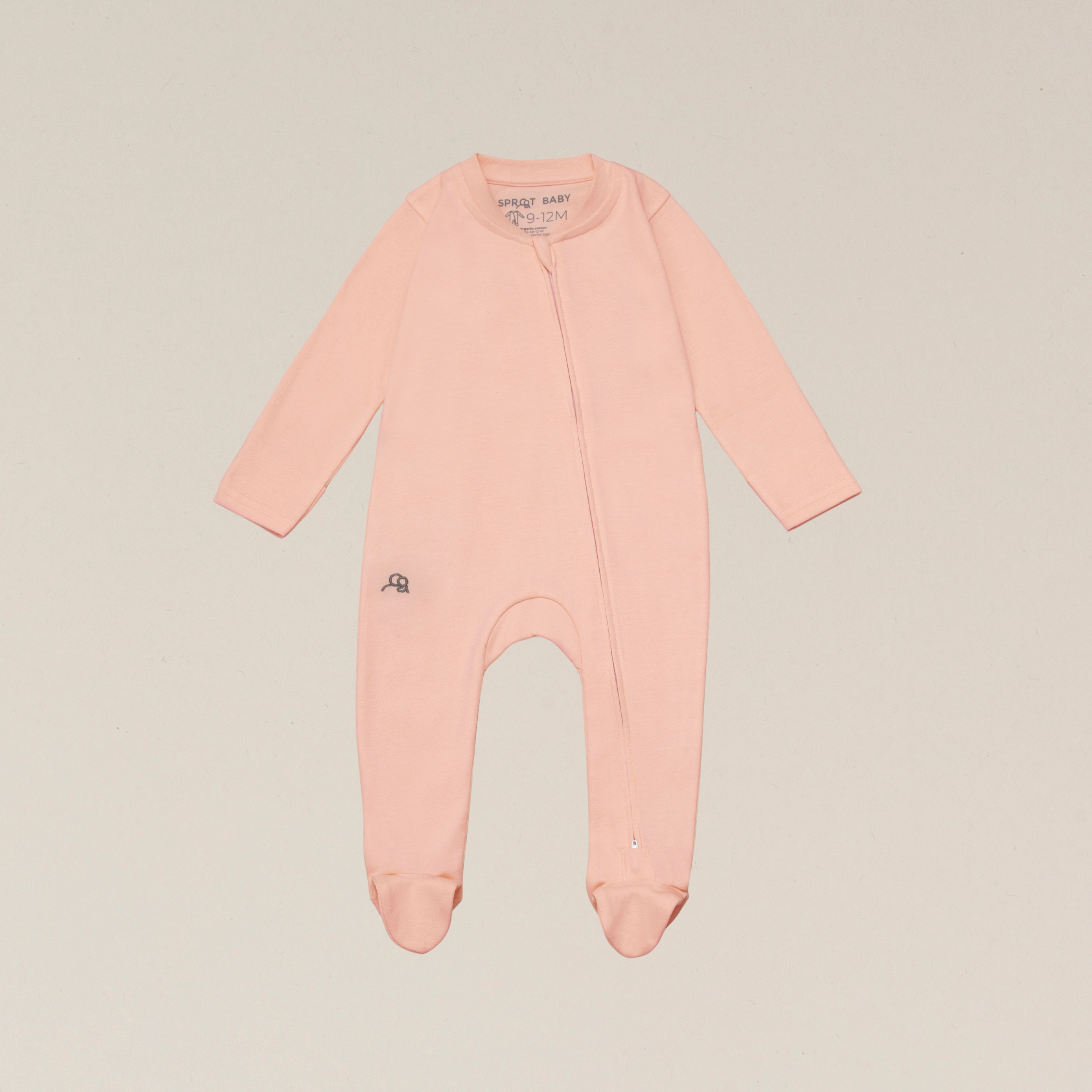 Organic Cotton Baby Sleepsuit - Seashell