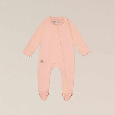 Organic Cotton Baby Sleepsuit - Seashell