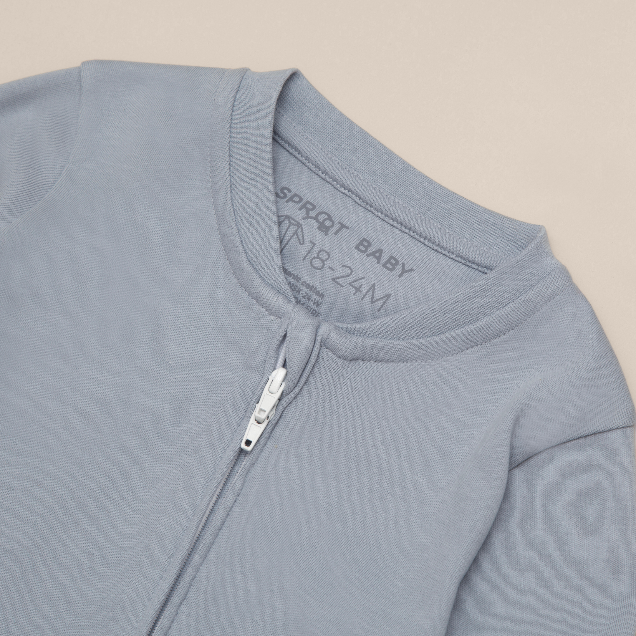 Organic Cotton Baby Sleepsuit - Ocean