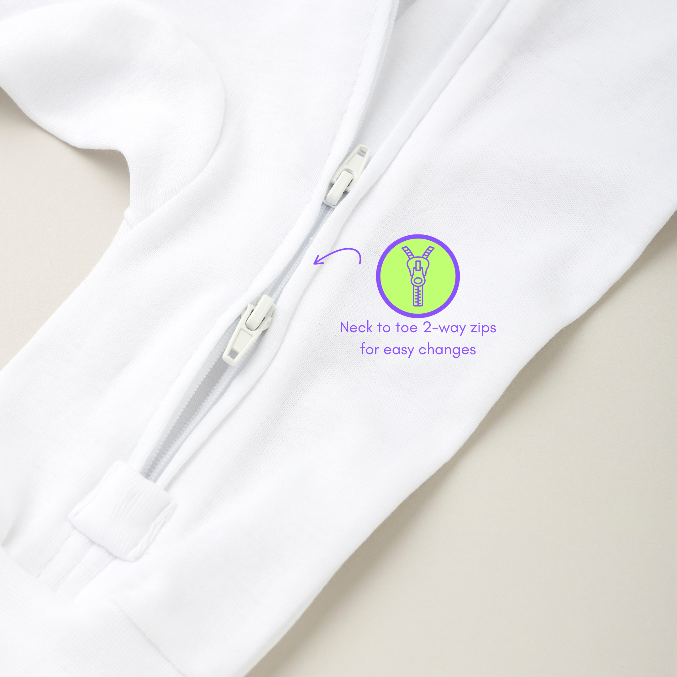 Organic Cotton Baby Sleepsuit - Ocean