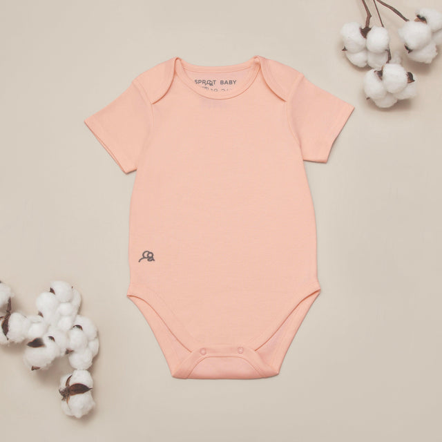 Short Sleeve Bodysuit 2Pk - Seashell/Sand - Sprootbaby