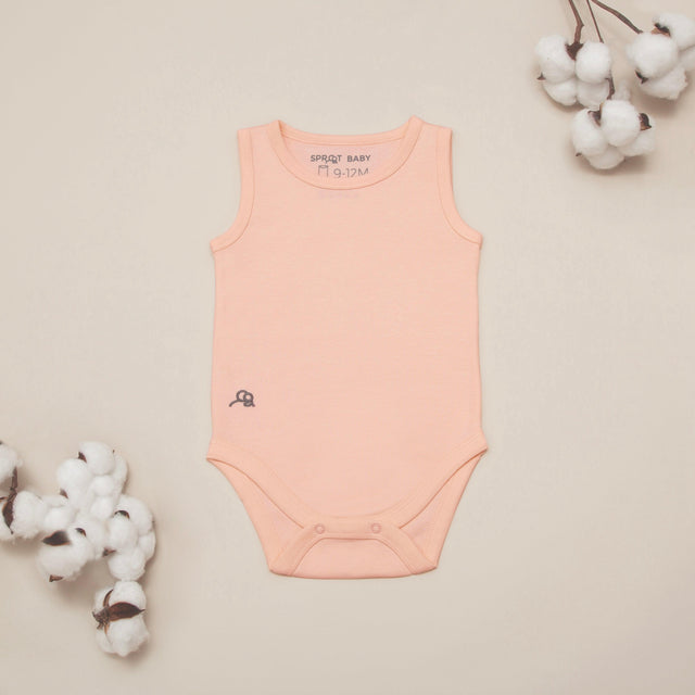 Sleeveless Bodysuit 2Pk - Seashell/Sand - Sprootbaby