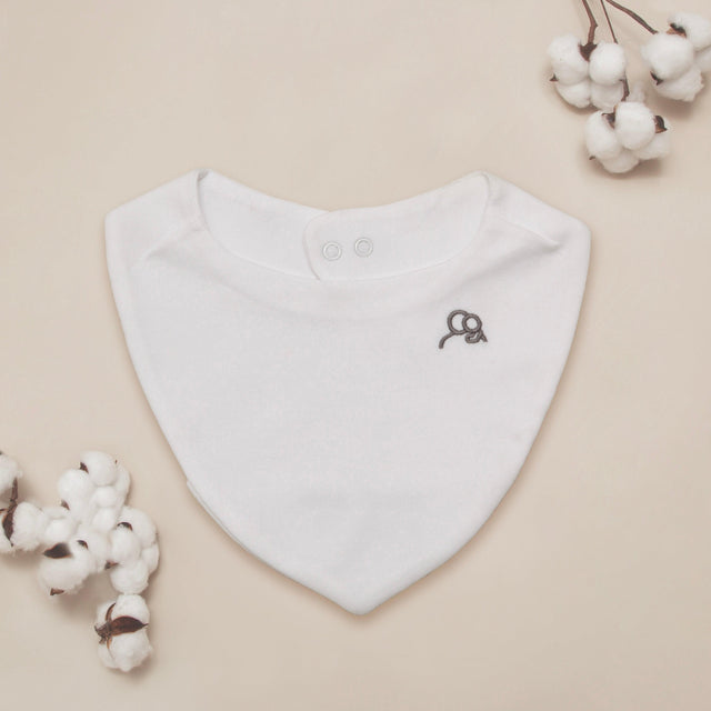 Gift Baby Bib 2Pk - White/Sand - Sprootbaby