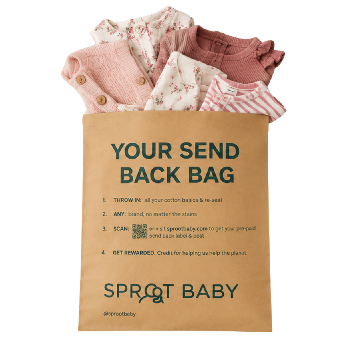 Sproot Loop baby clothes return bag